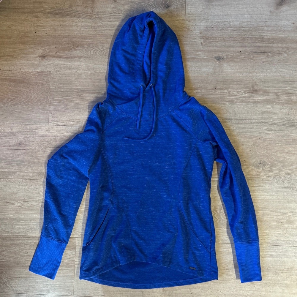 Avalanche Outdoor Women Blue‎ Space Dye Cowl Neck Hoodie Pullover Sweatshirt M